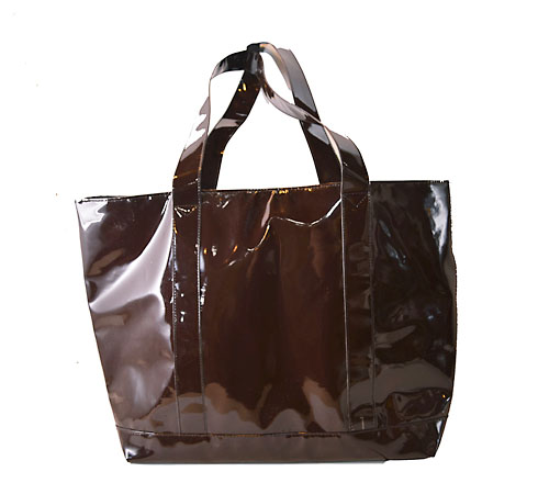 Fondue Fudge Colored Patent Leather Tote Bag